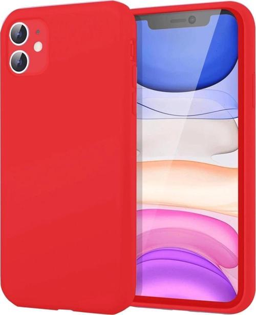 iPhone 11 Kılıf First Silikon - Kırmızı