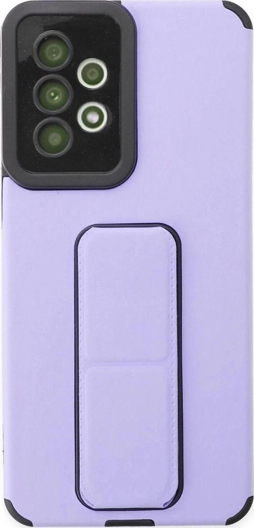 Samsung Galaxy A33 5G Kılıf Mega Standlı Silikon - Lila
