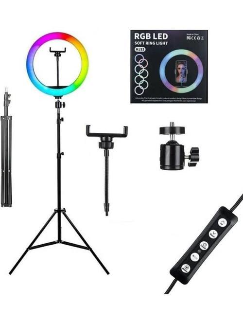 Soft Ring Light MJ33 13" 33CM Rgb LED Halka Işık Tripodlu Selfie Işığı