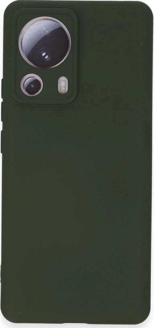Xiaomi Mi 13 Lite Kılıf Nano içi Kadife Silikon - Koyu Yeşil
