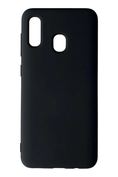 Samsung Galaxy A20 Kılıf Nano içi Kadife Silikon - Siyah