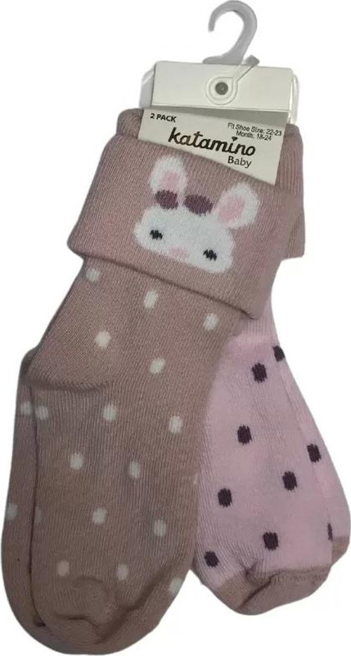Katamino Lintan 2'li Bebek Soket Çorap K46272 Asorti