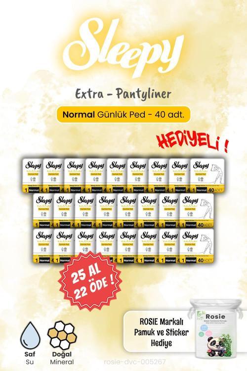 25 AL 22 ÖDE Extra 40'lı Günlük Ped Normal 40'lı ve Rosie Hediye