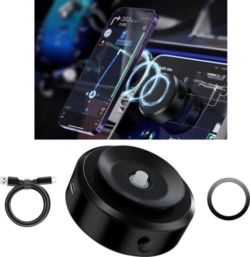 Ga65 Elektirikli Vakum Araç Zemin Telefon Tutucu Magsafe Uyumlu Çift Taraflı Kullanım