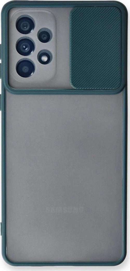 Samsung Galaxy A33 5G Kılıf Palm Buzlu Kamera Sürgülü Silikon - Yeşil