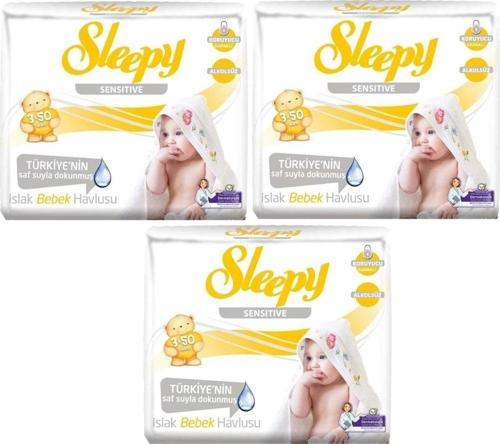 Islak Havlu 50 Yaprak 9'lu Set Sensitive