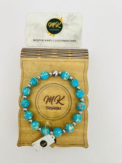 Gerçek Varisit Taşı Bileklik- (ARA MİNİK TAŞLAR GERÇEK HEMATİT TAŞIDIR) Mk.020.021