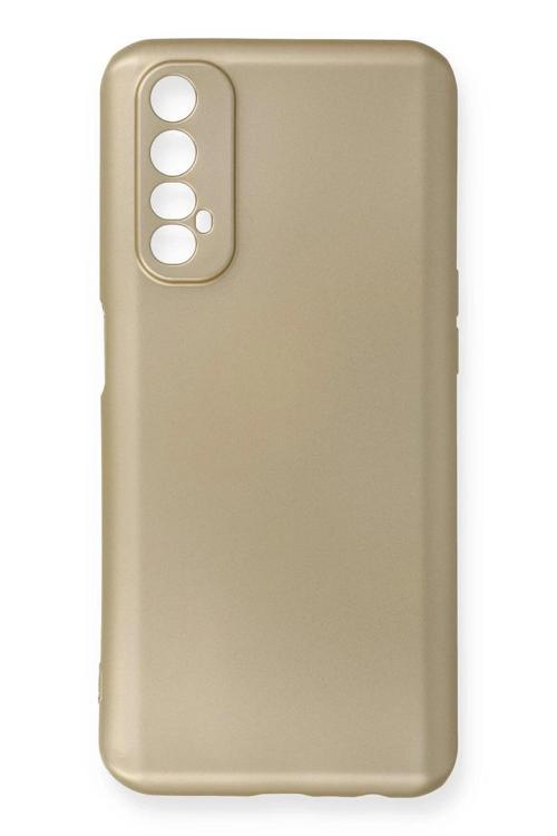 Realme 7 Kılıf First Silikon - Gold