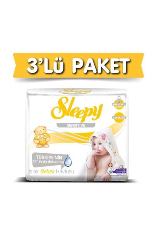 3'lü Sensitive Islak Havlu 50 Yaprak 3 Adet