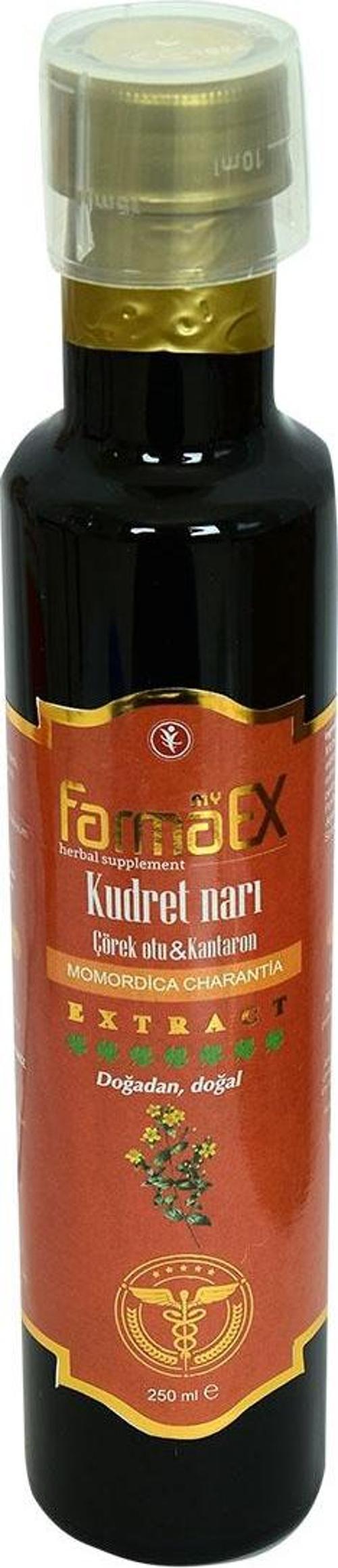 Farmaex Kudret Narı Çörek Otu Kantaronlu Bitkisel Alkolsüz Ekstrakt 250 ML