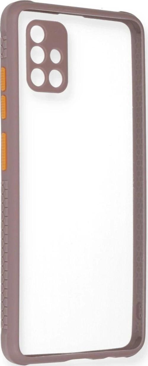 Samsung Galaxy A71 Kılıf Miami Şeffaf Silikon - Açık Mor