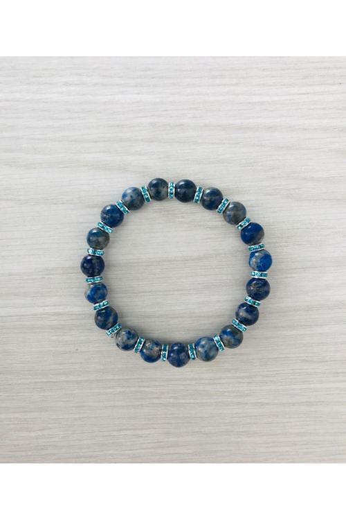Gerçek Lapis Lazuli Taşı Bileklik MK100154