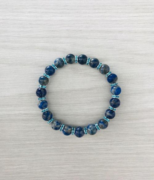 Gerçek Lapis Lazuli Taşı Bileklik MK100154