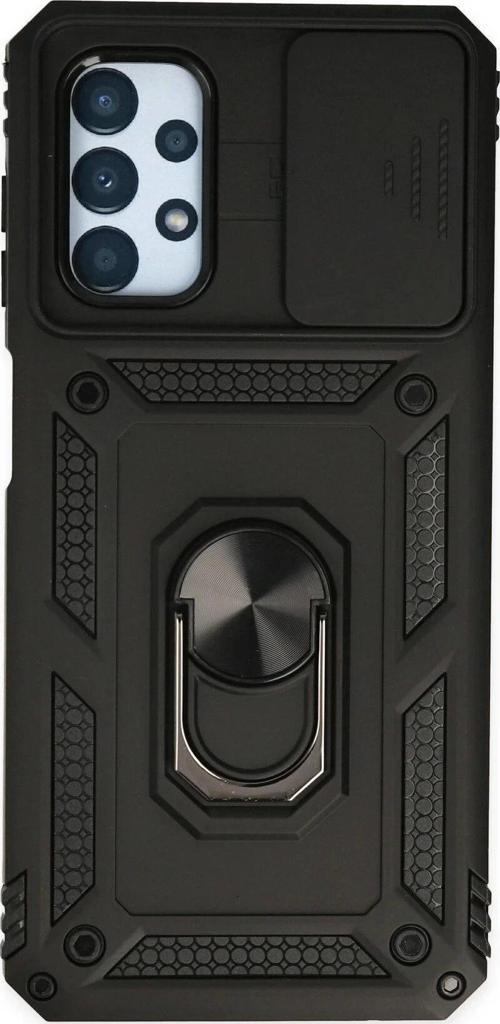 Samsung Galaxy A33 5G Kılıf Pars Lens Yüzüklü Silikon - Siyah