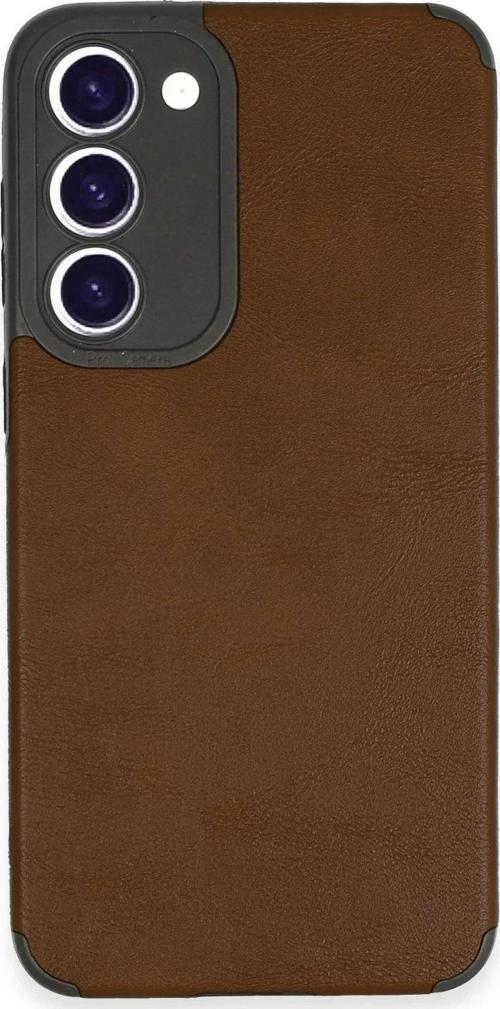 Samsung Galaxy S23 Plus Kılıf Loop Deri Silikon - Kahverengi