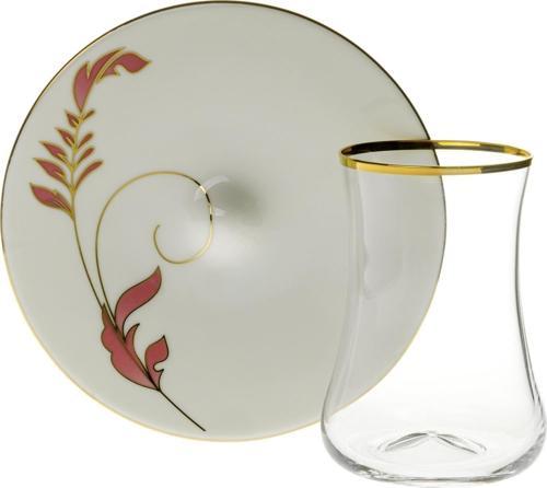 Nostaljı Çiçek 6Lı Çay Seti