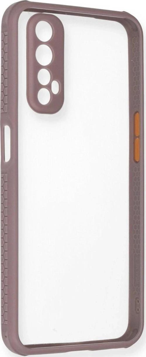 Realme 7 Kılıf Miami Şeffaf Silikon - Açık Mor