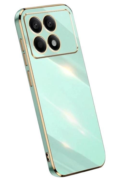 Xiaomi Poco X6 Pro Kılıf Volet Silikon - Açık Yeşil