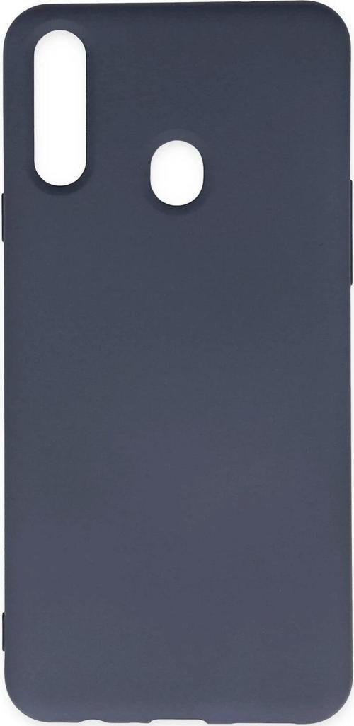Samsung Galaxy A20S Kılıf Nano içi Kadife Silikon - Gri