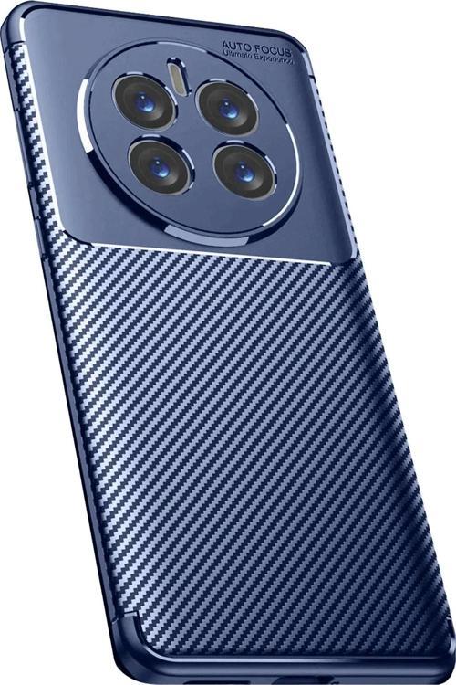 Realme 12 Pro Plus Kılıf Auto Focus Karbon Kapak - Lacivert