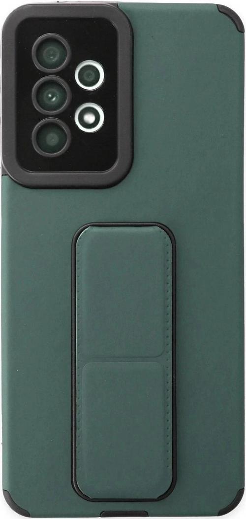 Samsung Galaxy A33 5G Kılıf Mega Standlı Silikon - Yeşil