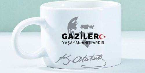 Kişiye Özel Gazilere Özel Motto Kahve Fincanı – Anlamlı ve Şık Tasarım