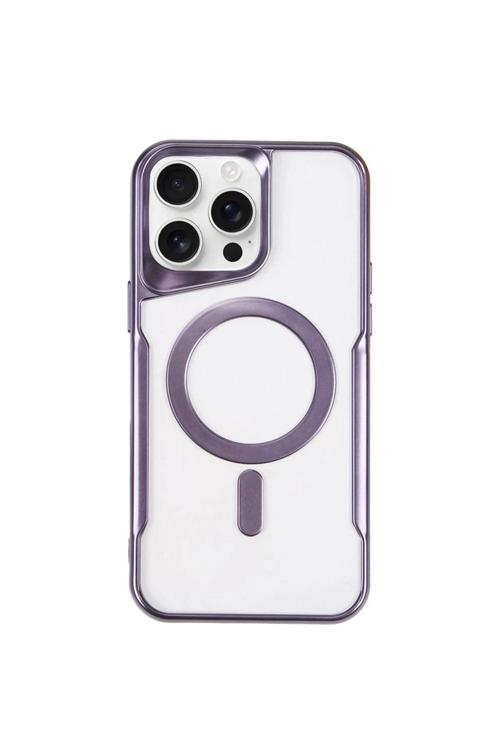 iPhone 14 Pro Max Kılıf Boyi Magsafe Silikon Kapak - Derin Mor