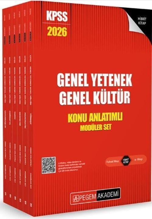 2026 KPSS Genel Yetenek Genel Kültür Lisans Konu Anlatımlı Modüler Set Pegem Yayınları