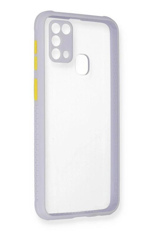 Samsung Galaxy M31 Kılıf Miami Şeffaf Silikon - Lila