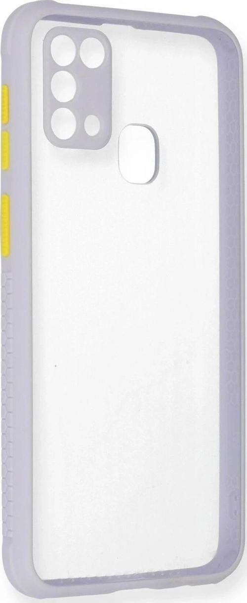 Samsung Galaxy M31 Kılıf Miami Şeffaf Silikon - Lila