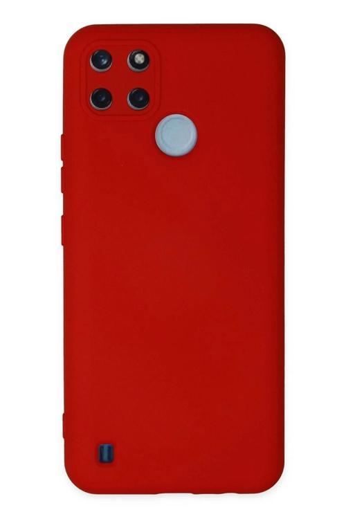 Realme C25Y Kılıf Nano içi Kadife Silikon - Kırmızı