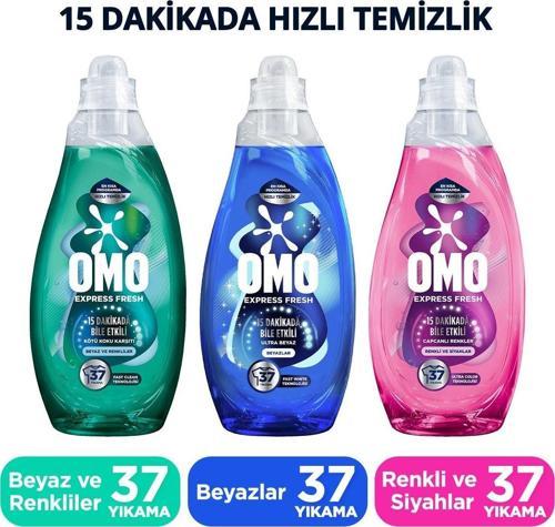 Express Fresh Sıvı Deterjan 1480 ml Ultra Beyaz X1 Renkli Ve Siyahlar X1 Kötü Koku Karşıtı X1