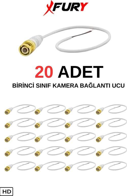 20 Adet A Kalite Kablolu Hazır BNC Kablolu Konnektör