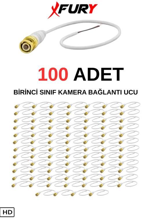 100 Adet A Kalite Kablolu Hazır BNC Kablolu Konnektör