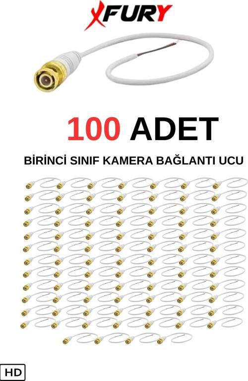 100 Adet A Kalite Kablolu Hazır BNC Kablolu Konnektör