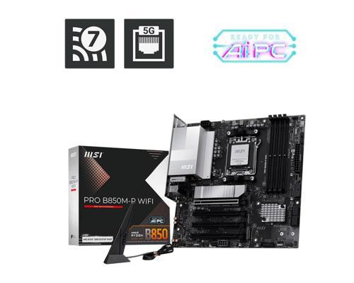 PRO B850M-P WIFI7 DDR5 AMD B850 AM5 Soket DDR5 8200+(OC)MHz mATX Anakart