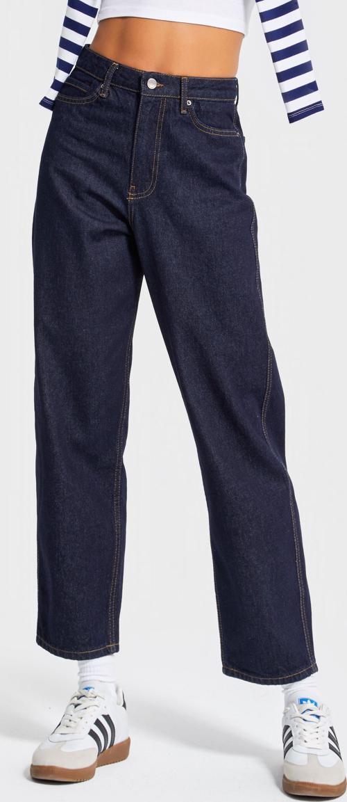 Kadın İndigo Renk 7w5-50 Relax Fit %100 Koton İç Boy 69cm %100 Koton Denim Jean