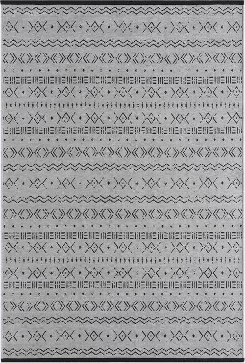 Gaia Gri Halı Yıkanabilir Kaymaz Taban Şönil Kilim Dokuma Pamuk Taban Kilim 10335