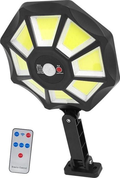 ZB-168B KUMANDALI 3 KADEMELİ 168 COB LEDLİ SENSÖRLÜ BEYAZ SOLAR AYDINLATMA (2818)