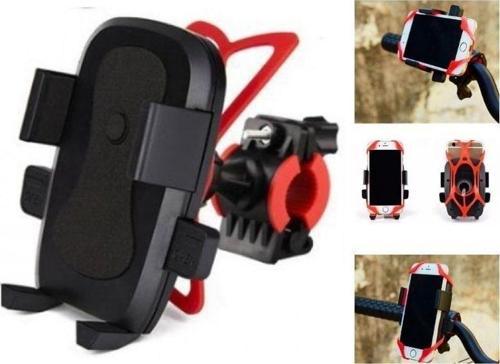 Lastik Destekli Standlı Bisiklet Telefon Tutucu Telefon Tutucu Aksesuarları Gidon Telefon Tutucusu