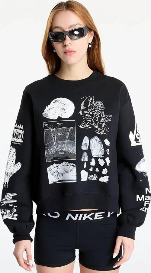 ACG 'Tuff Fleece' Women's Therma Fit Crew Oversize Sweatshirt Kadın Oversize Polar Sweatshirt Siyah