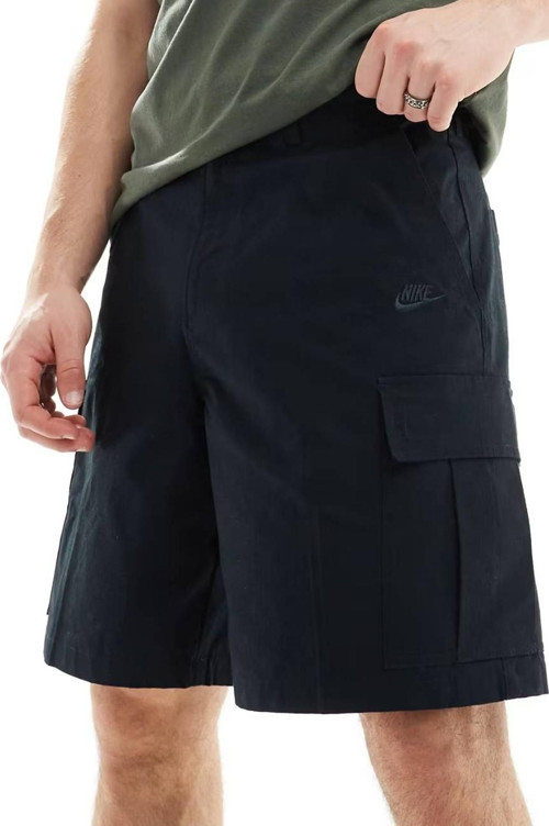 Club Woven Cargo Short in Black Erkek Dokuma Kargo Cepli Şort Siyah