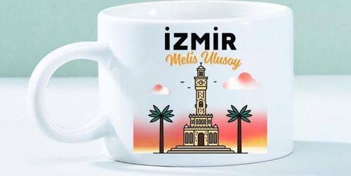Kişiye Özel İzmir Tasarımlı Motto Kahve Fincanı – Şehir Aşıklarına Özel Şık Tasarım