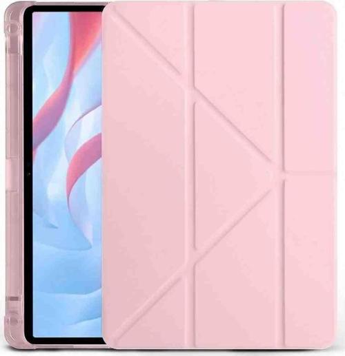 Honor Pad X9A Uyumlu 11.5" Fuchsia Trifolding Kalem Bölmeli Standlı Tablet Kılıfı