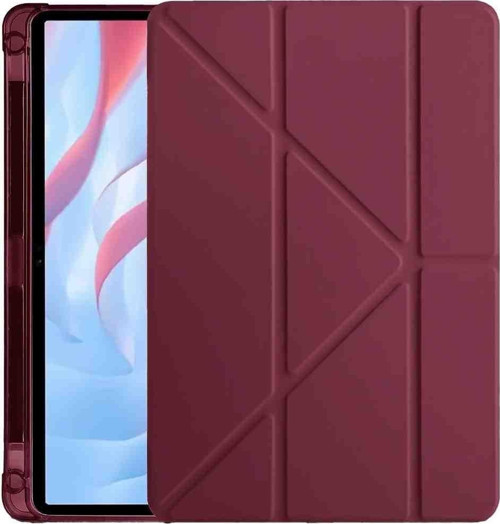 Honor Pad X9A Uyumlu 11.5" Fuchsia Trifolding Kalem Bölmeli Standlı Tablet Kılıfı