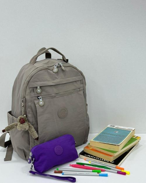 Unisex Suya Dayanıklı Krinkıl Kumaş Laptop Bölmeli Sırt Çantası Ve Askılı Kalemlik