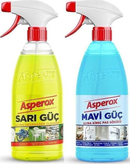 Asperox Sarı Güç ve Mavi Güç Sprey 1 lt 2'li