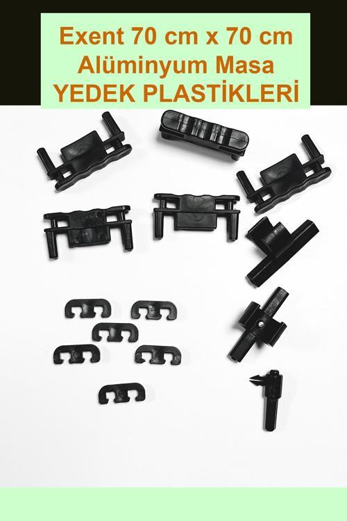 70x70 Alüminyum Masa Yedek Plastikleri-12 Adet