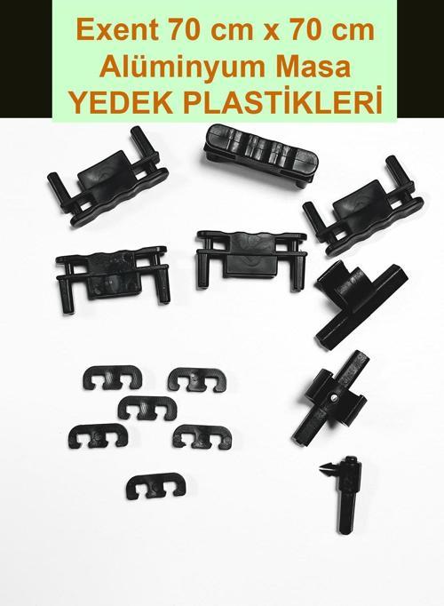 70x70 Alüminyum Masa Yedek Plastikleri-12 Adet