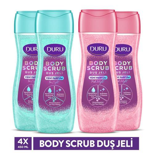 BODY SCRUB PINK DELIGHT & ICE LIGHT DUŞ JELİ 4X450 ML